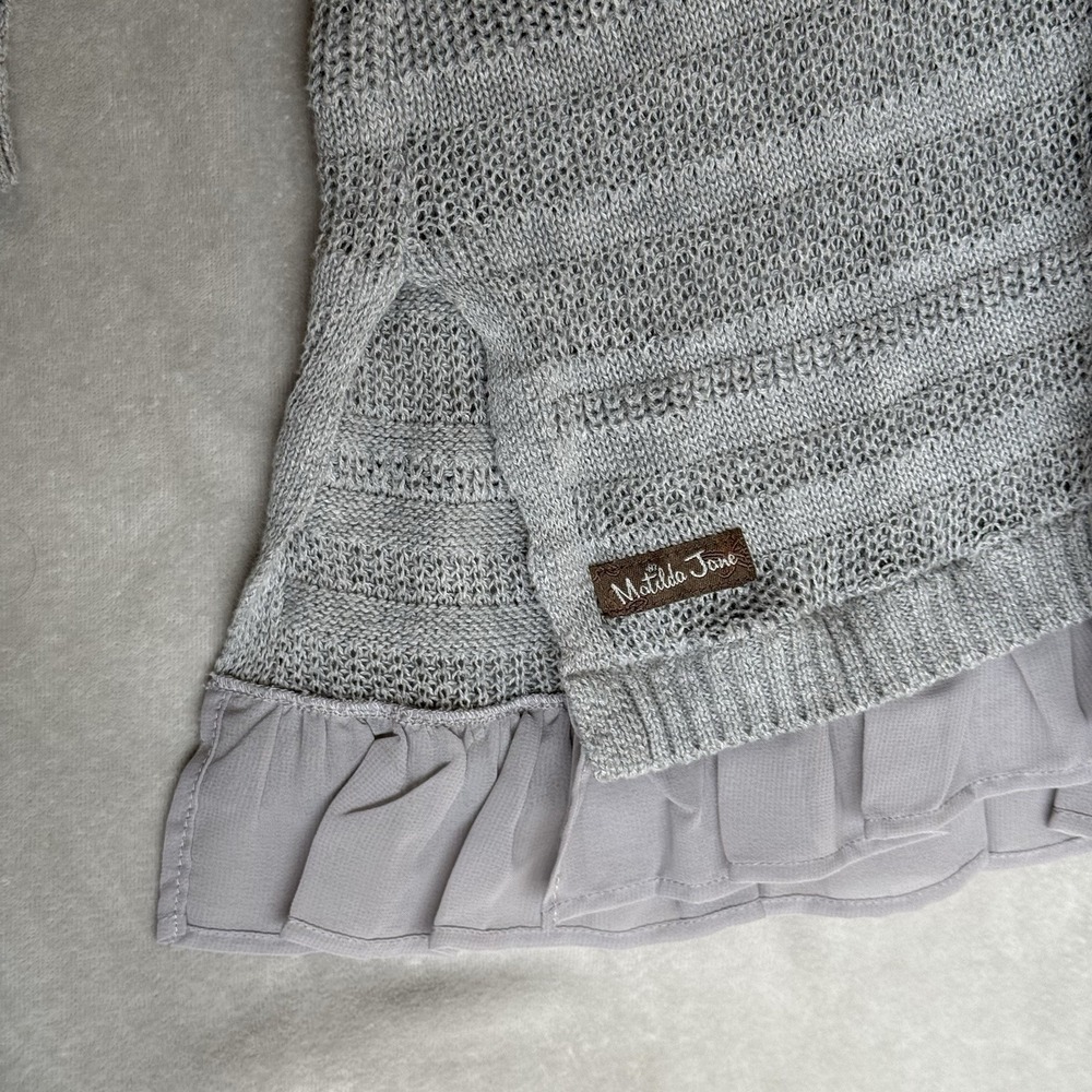Matilda Jane Cardigan Women's Small Gray Wonderment Stay Cozy Angelic Ethereal - Picture 8 of 8